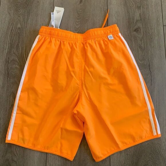 Adidas men 3Ssize S men swim shorts. Color orange/ rush white - Picture 2 of 3